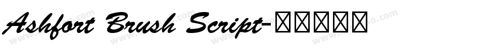 Ashfort Brush Script字体转换